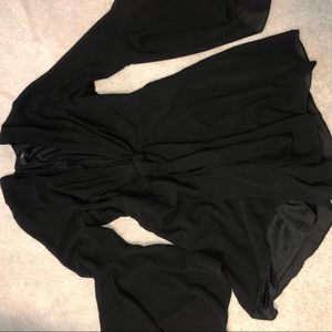 BOUTIQUE LARGE “Very J” black bell sleeve romper